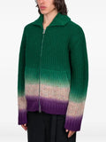 sacai garment-dye cardigan