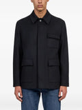 Lardini multi-pocket concealed-fastening jacket