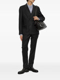 Paul Smith charcoal wool-cashmere flannel double-breasted blazer