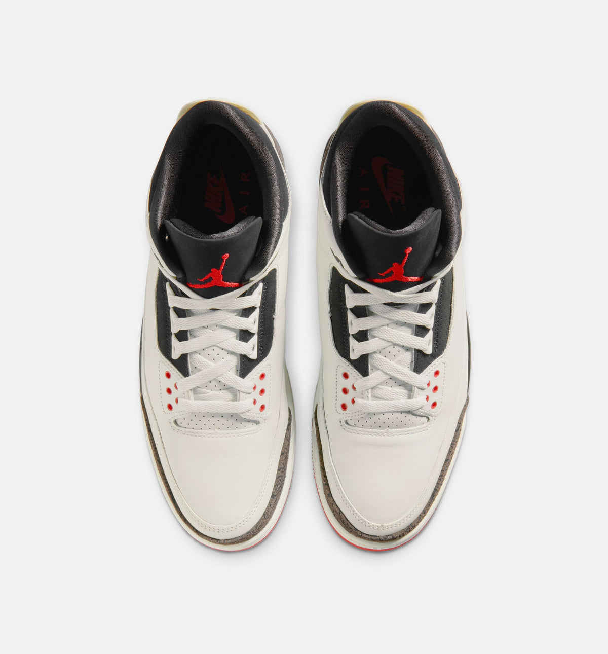 Air Jordan 3 Retro Mens Lifestyle Shoe - Sail/Black/University Red/Pale Ivory