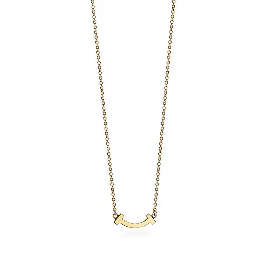 Tiffany Style Smile Cubic Zirconia Necklace